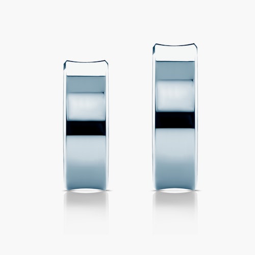 Obrączki ślubne: białe złoto, wklęsłe, 6 mm